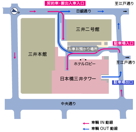 駐車場周辺のマップ